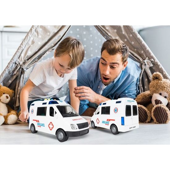 Sanitka se světly a zvuky City Ambulance 1:16