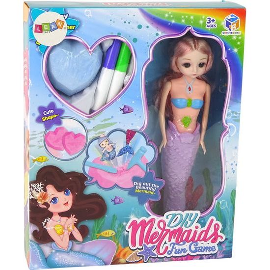 Sada na vykopávaní pokladů s fialovou mořskou pannou