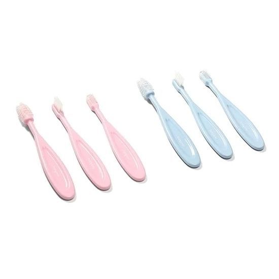 BABYONO Kartáček na zuby, 3 kusy - tyrkysová