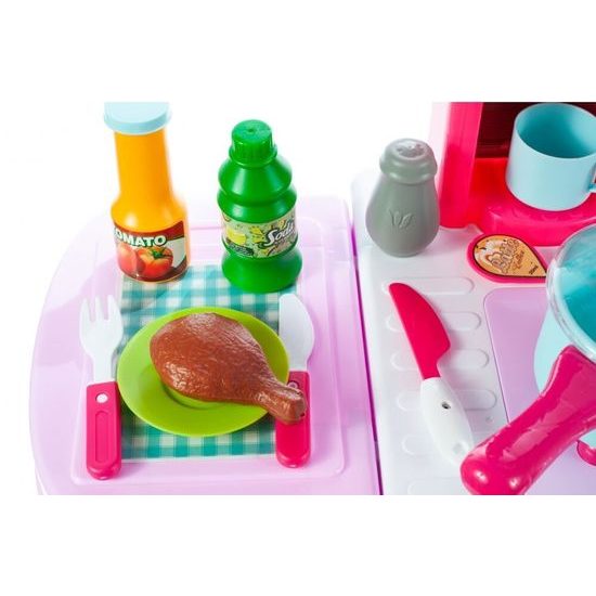 Majlo Toys dětská kuchyňka se světlem a zvuky Kids Chef růžová