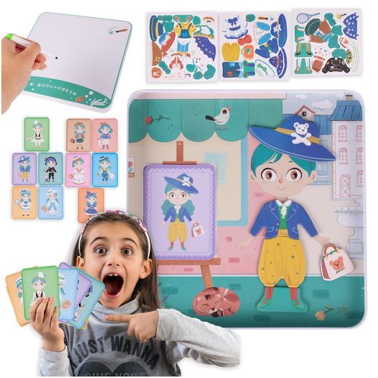 Magnetická ukládačka oblečení pro modelku Fashion Girl