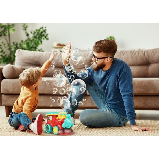 Lokomotiva s bublifukem a melodiemi Happy Train