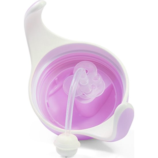 Dětský hrneček se zatíženým brčkem - fialový