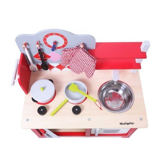 Ecotoys dětská dřevěná kuchyňka s troubou