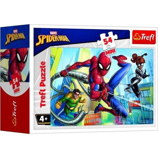 Minipuzzle 54 dílků Spidermanův čas - mix 4 druhy
