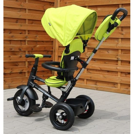 Majlo Toys dětská tříkolka Discovery 380 nafukovacími koly zelená