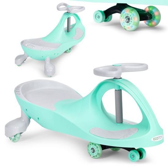Ecotoys gravitační odrážedlo se svítícími koly Spinner - zelené