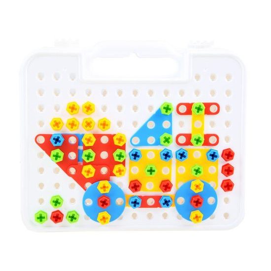 Majlo Toys konstrukční 3D stavebnice s vrtačkou na baterie Magic Panel 268 ks