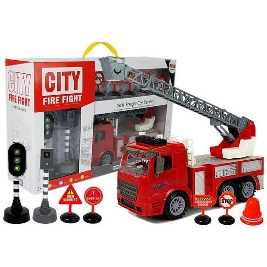 Požární auto se světly, zvuky a příslušenstvím City Fire