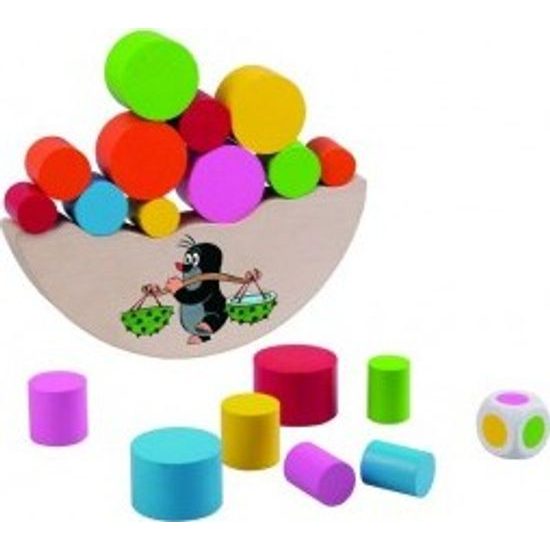 Krtku, nerozlij to! Dřevěná balanční hra 20 dílků