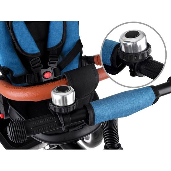 Dětská tříkolka Tiny Bike s otočným sedadlem 3v1 zeleno-modrá