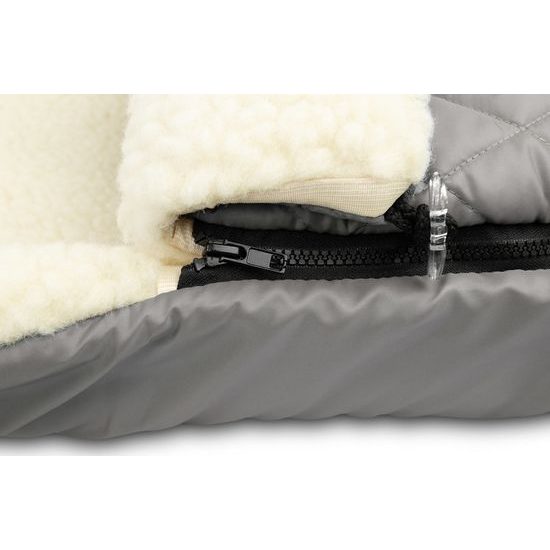 Zimní fusak do kočárku vlna/ šedá