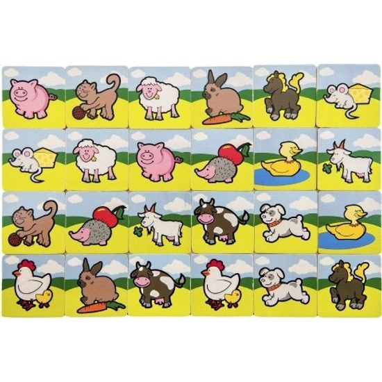 Dřevěné Pexeso - Moje první zvířátka 24 dílků pro nejmenší