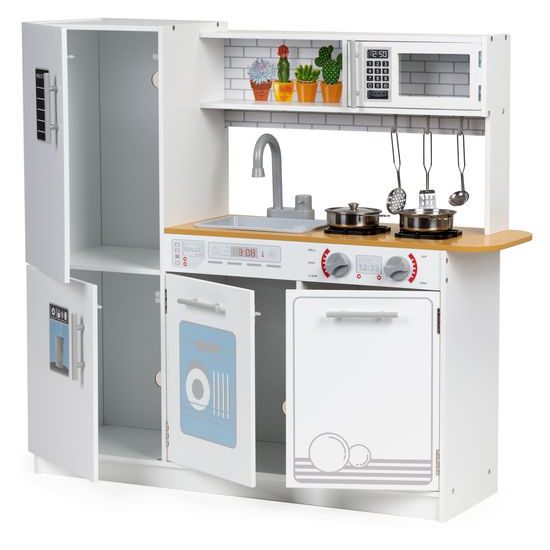 Ecotoys velká dřevěná kuchyňka Menu Kitchen