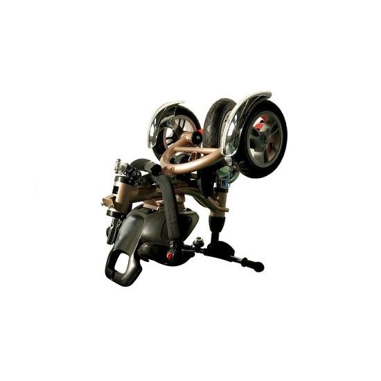 Majlo Toys tříkolka 2v1 s nafukovacími koly PRO600 béžová