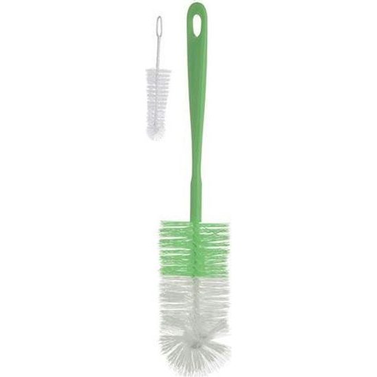 Baby Ono Kartáček na láhev a dudlík s mini kartáčkem, zelený