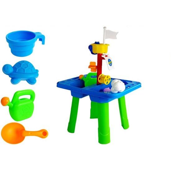 Majlo Toys dětské pískoviště ve stolečku s příslušenstvím Sand Table