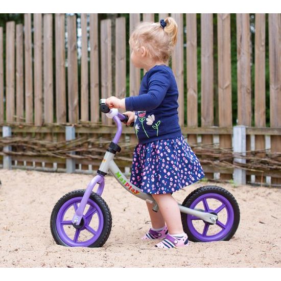 Dětské odrážedlo Nolan 12" šedo-fialové