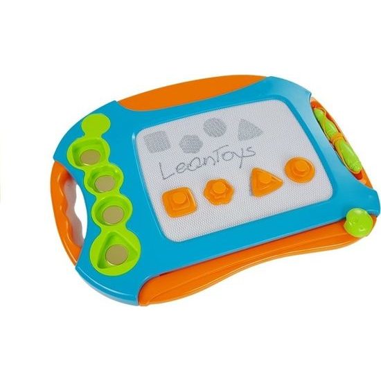 Kreslící magnetická tabulka s doplňky - modro/oranžová