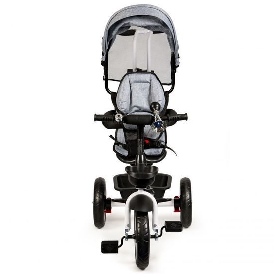 Ecotoys dětská tříkolka s otočným sedadlem 2v1 šedá