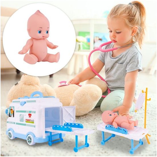 Rozkládací sanitka pro panenku s příslušenstvím Ambulance Car