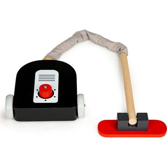 Ecotoys dřevěný úklidový vozík s vysavačem