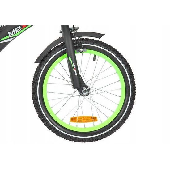 Mexller dětské kolo BMX 16" s vodící tyčí černozelené