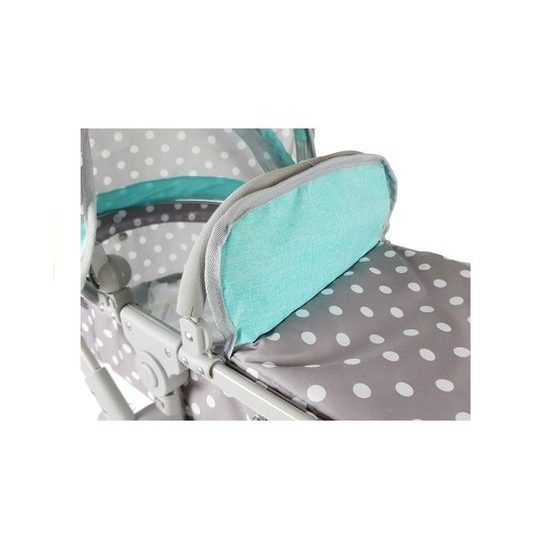 Alice velký kočárek pro panenky Moderno 5294 šedo-mentolový