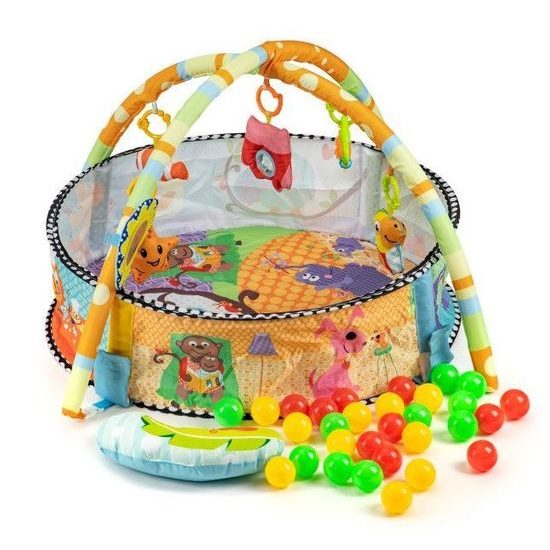 Ecotoys hrací deka 3v1 se 30 míčky Funny Ocean