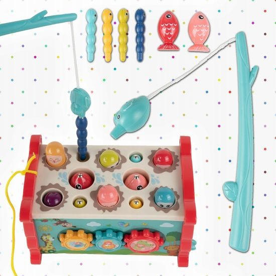 Magická edukační kostka pro děti 8v1 modrá