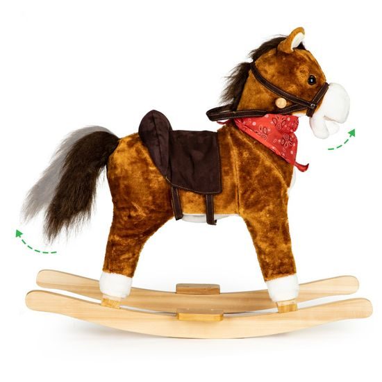 Ecotoys plyšový hojdací kôň - hnedý