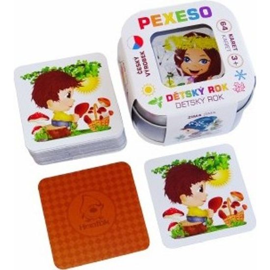 Pexeso - dětský rok - voděodolné 64 karet