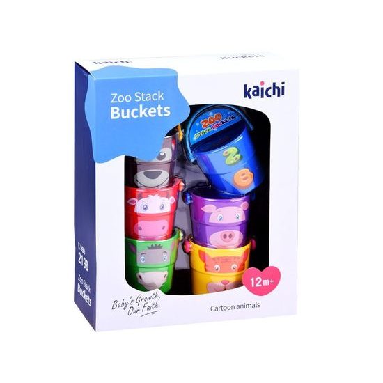 Sada dětských kyblíčků se zvířátky Zoo Buckets