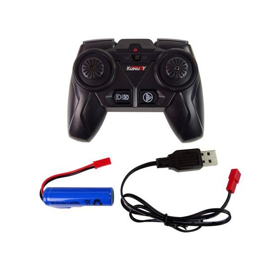 Traktor s pluhem na dálkové ovládání modrý