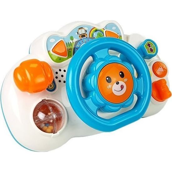 Interaktivní volant pro nejmenší se světlem a zvukem Lion Driver modrý