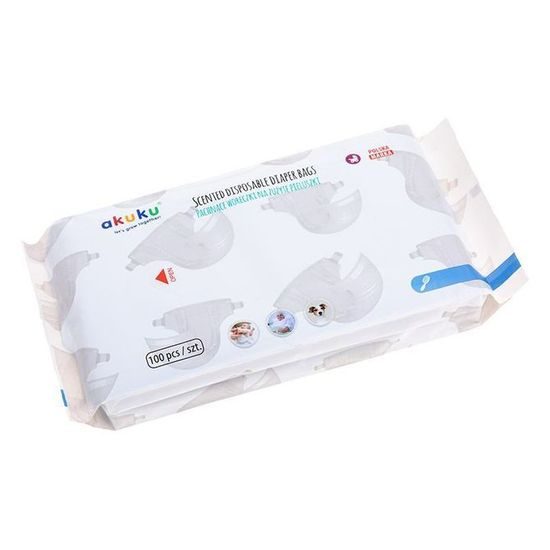 Akuku Voňavé sáčky na použité plenky Akuku 100 ks Modrá