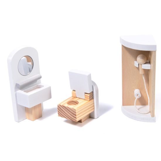 Dřevěný 2 patrový domeček pro panenky s LED osvětlením rezidence Grace