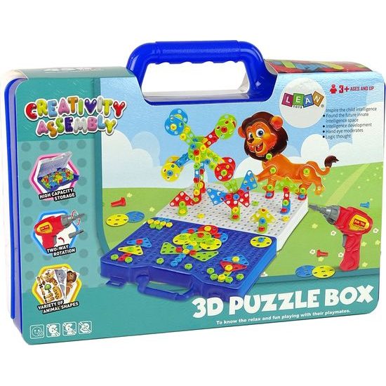 3D Puzzle v kufříku se šroubovákem