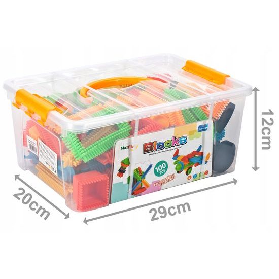 LEHKÉ POŠKOZENÍ barevná konstrukční stavebnice Hedgehog Blocks 200 ks