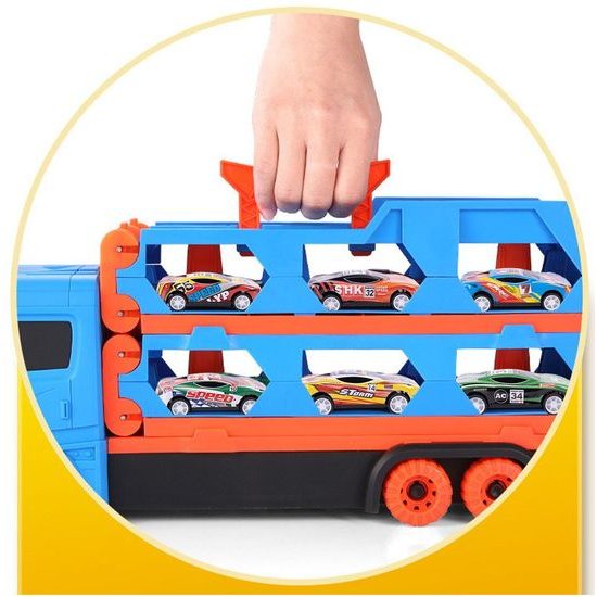 Nákladní auto se 6 autíčky a odpalovačem Orbital Car