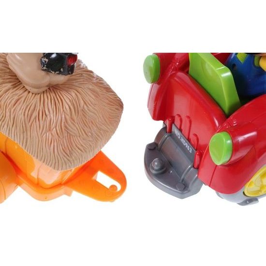 Veselý traktor pro nejmenší se světly a zvuky Cartoon Tractor červený