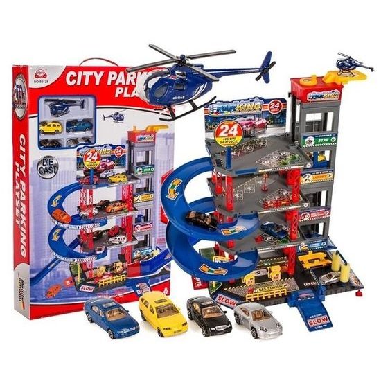 Doris parkovacia garáž s výťahom, helikoptérou a autíčkami