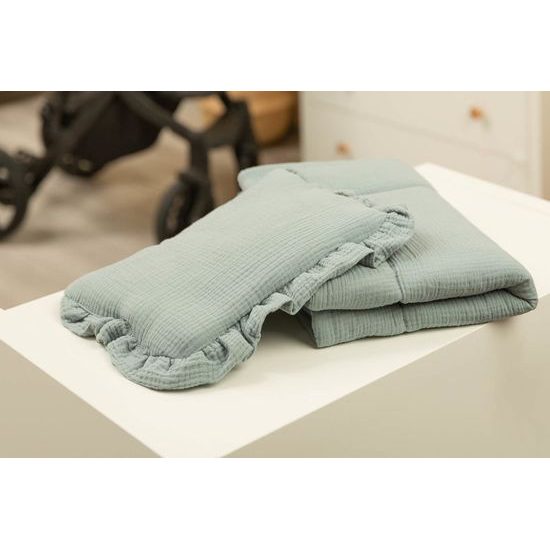 Mušelínová sada do kočárku Sensillo - khaki