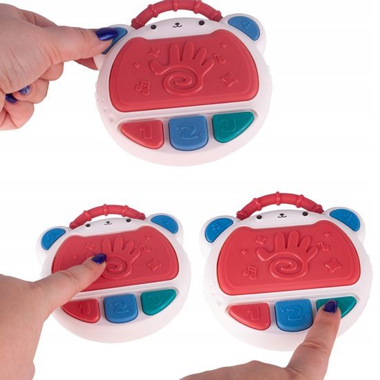 Interaktivní bubínek se zvuky a světly Myška růžová