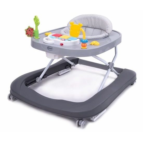 4Baby dětské vzdělávací chodítko Walk N Push tmavě šedé