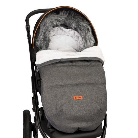 Sensillo Zimní fusak do kočárku Indiana grafitový