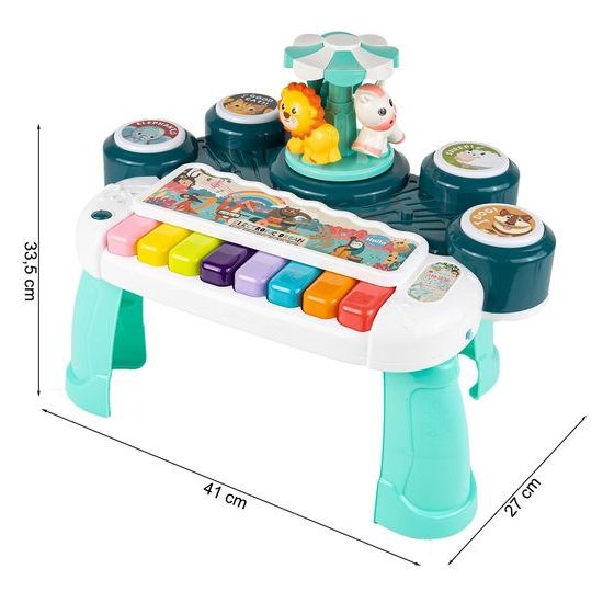 Edukační stoleček s piankem a zvuky 3v1 Animal Concert