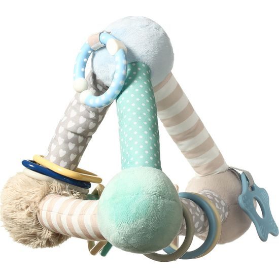 Baby Ono Edukační hračka pyramida Tiny Yoga triangl modrá
