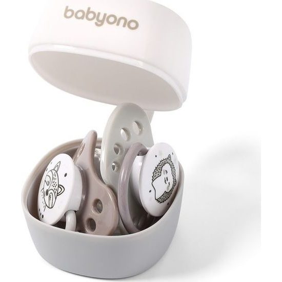 BabyOno Pouzdro na dudlík Natural Nursing - šedé