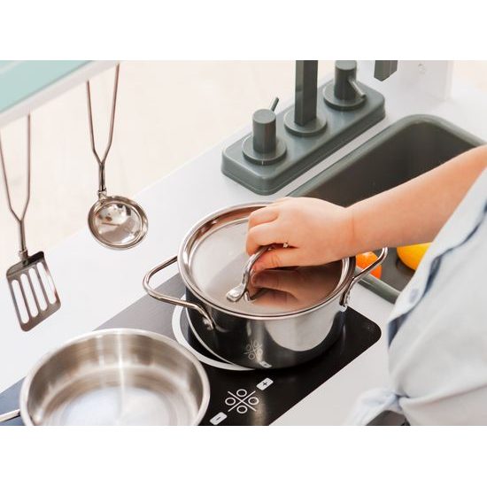 Ecotoys dětská dřevěná kuchyňka s příšlušenstvím